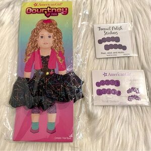 American Girl Courtney Hair Band, Fingernail and Toenail Polish Sticker Sets